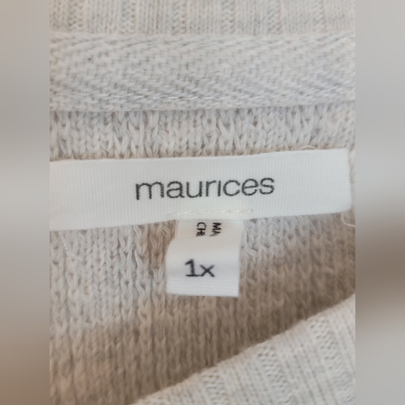 Maurices Classic Cream Knit Sweater Size 1X - Picture 2 of 7